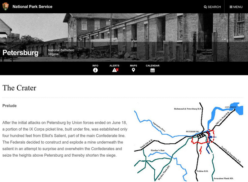 National Park Service: Petersburg National Battlefield: The Crater Website National Park Service: Petersburg National Battlefield: The Crater Website
