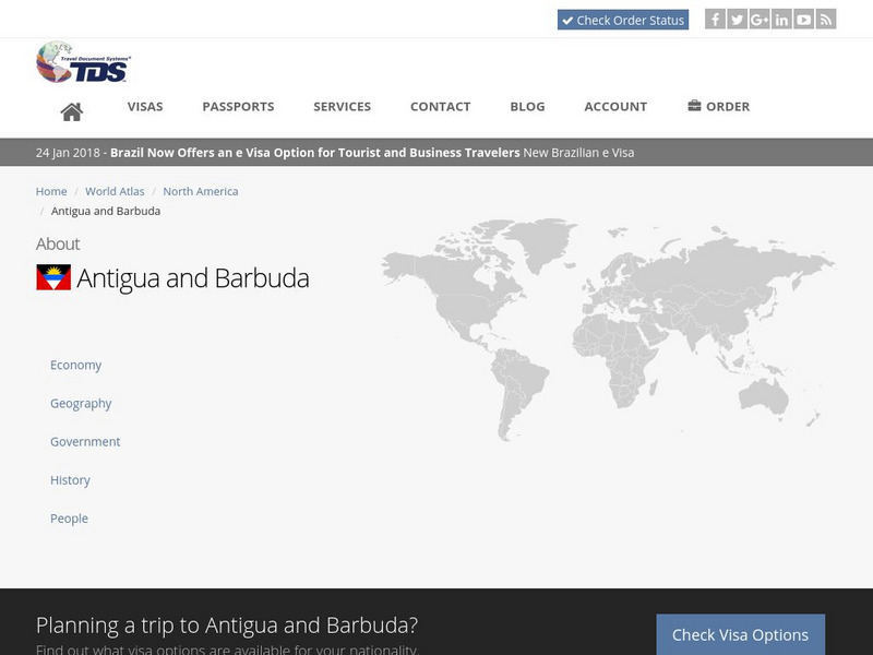 Tds: Antigua and Barbuda: People Handout Tds: Antigua and Barbuda: People Handout