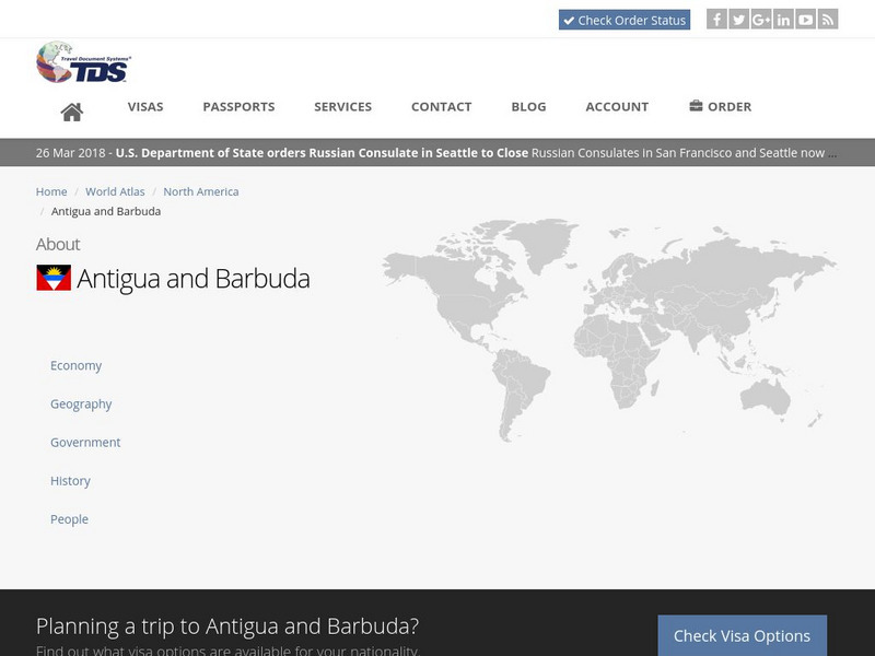 Tds: Antigua and Barbuda: Economy Handout Tds: Antigua and Barbuda: Economy Handout