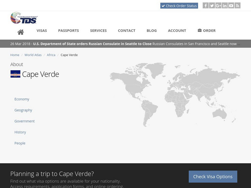 Tds: Cape Verde: Government Handout Tds: Cape Verde: Government Handout