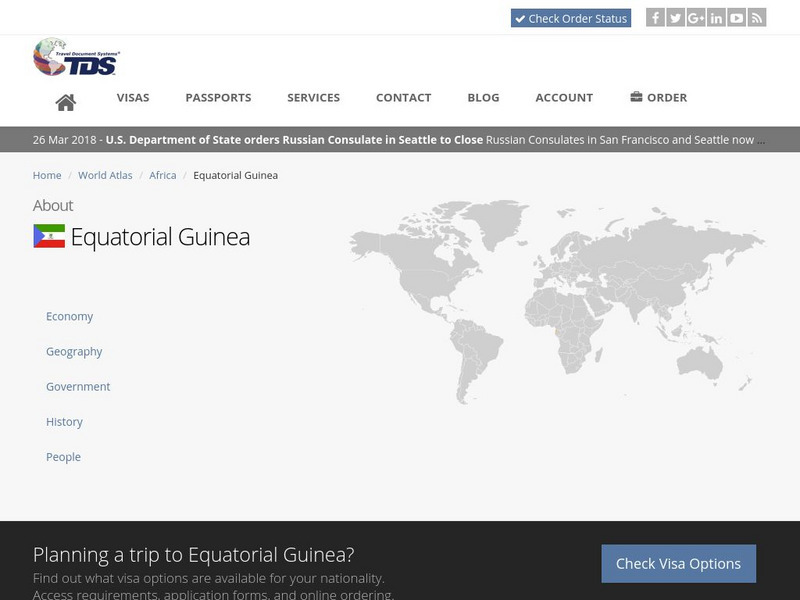 Tds: Equatorial Guinea: History Handout Tds: Equatorial Guinea: History Handout