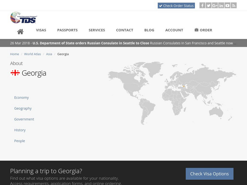 Tds: Georgia: People Handout Tds: Georgia: People Handout
