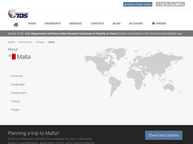 Tds: Malta: People Handout Tds: Malta: People Handout