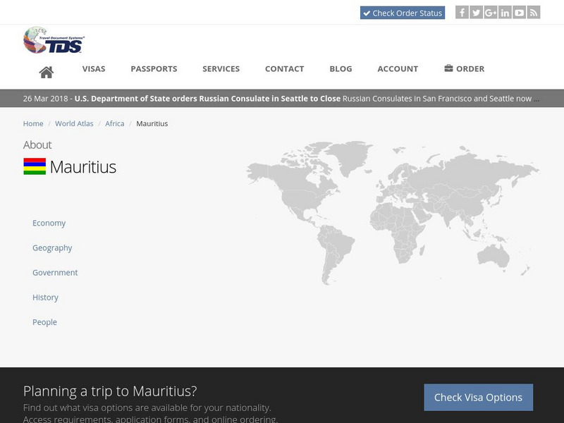 Tds: Mauritius: Economy Handout