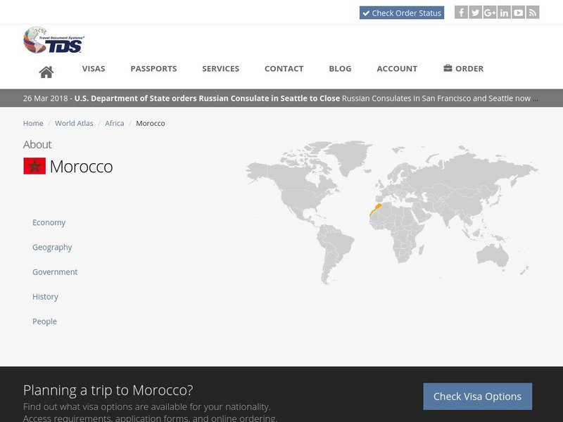 Tds: Morocco: Geography Handout Tds: Morocco: Geography Handout