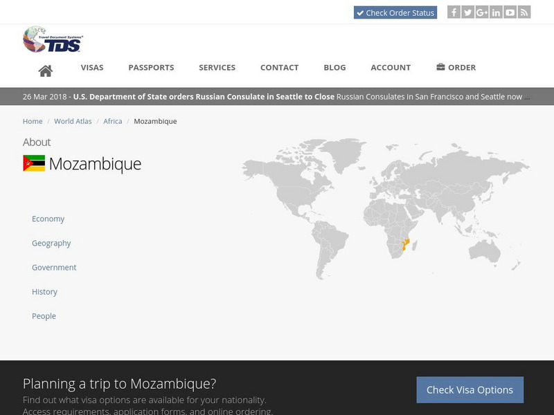 Tds: Mozambique: History Handout Tds: Mozambique: History Handout