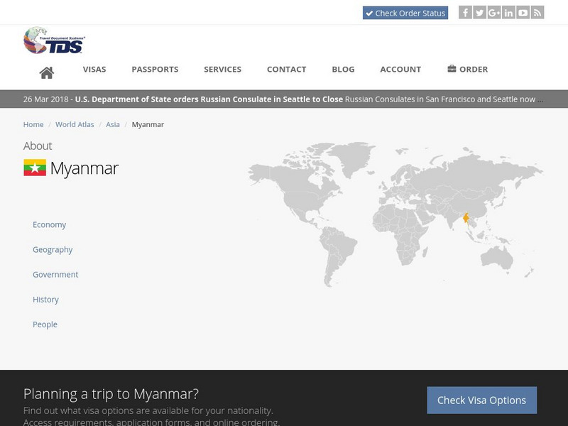 Tds: Burma (Myanmar): History Handout Tds: Burma (Myanmar): History Handout