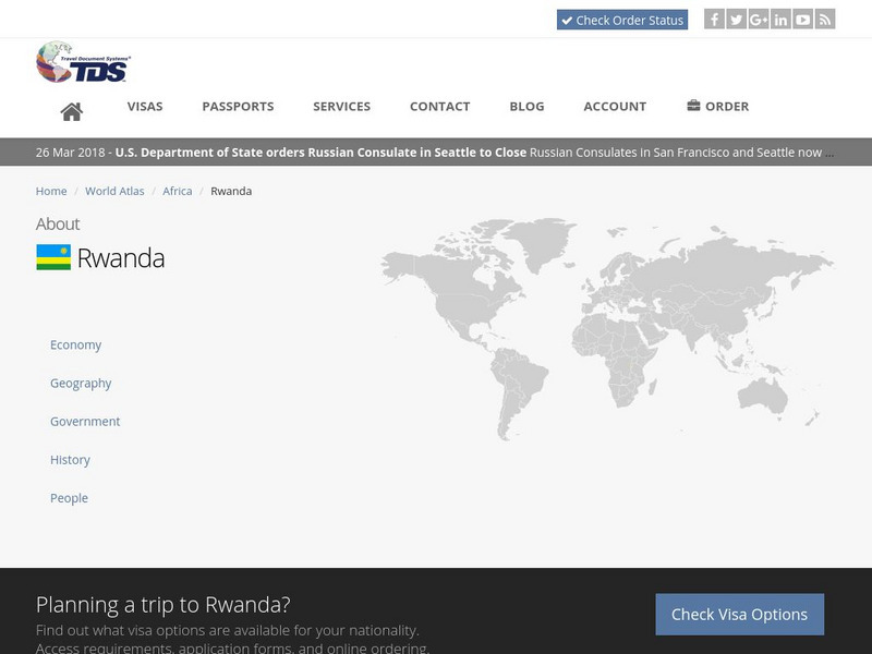 Tds: Rwanda: History Handout Tds: Rwanda: History Handout
