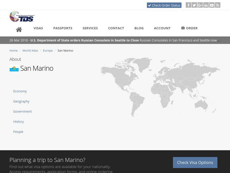 Tds: San Marino: History Handout Tds: San Marino: History Handout