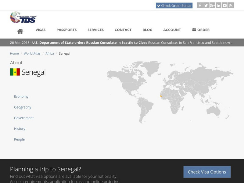 Tds: Senegal: Government Handout Tds: Senegal: Government Handout