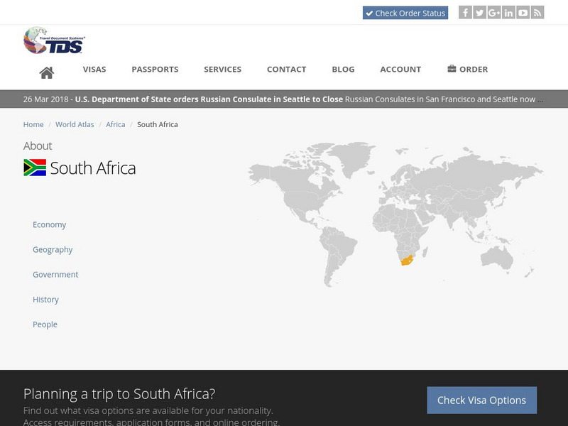 Tds: South Africa: Economy Handout Tds: South Africa: Economy Handout