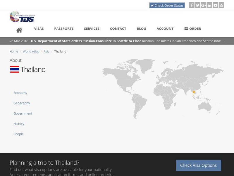 Tds: Thailand: Government Handout Tds: Thailand: Government Handout