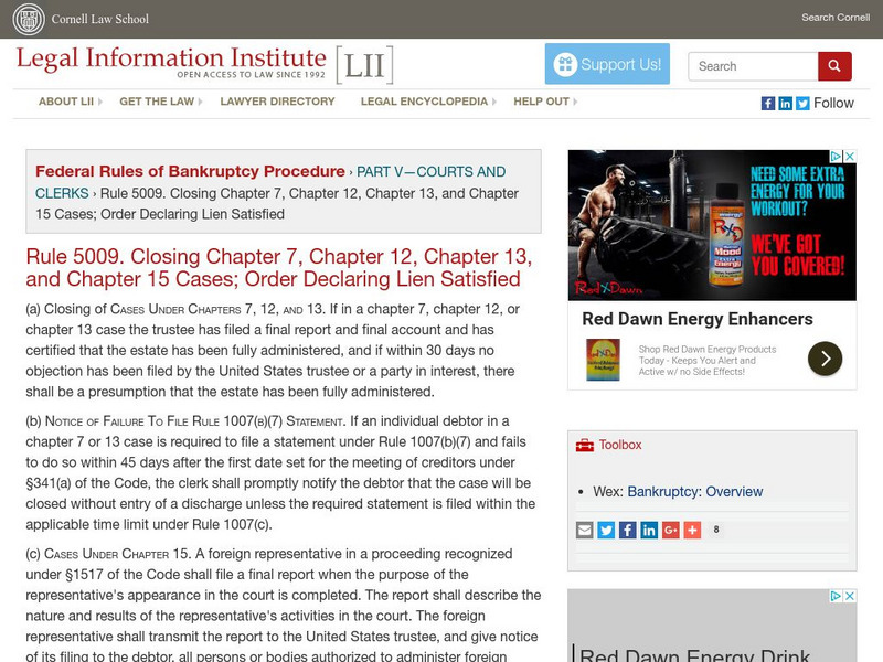 Cornell University: Law School: Liquidation Handout Cornell University: Law School: Liquidation Handout