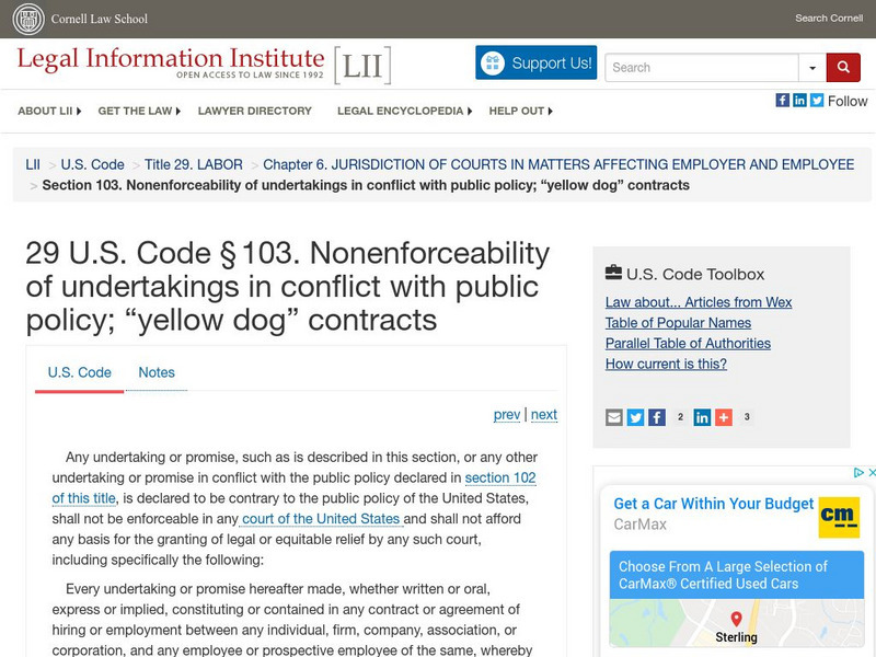 Cornell University: Law School: "Nonenforceability of Undertakings in Conflict" Handout Cornell University: Law School: "Nonenforceability of Undertakings in Conflict" Handout