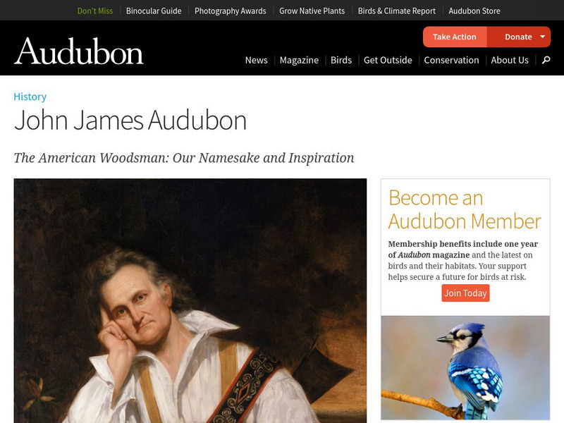 National Audubon Society: John James Audubon (1785 1851) Handout National Audubon Society: John James Audubon (1785 1851) Handout
