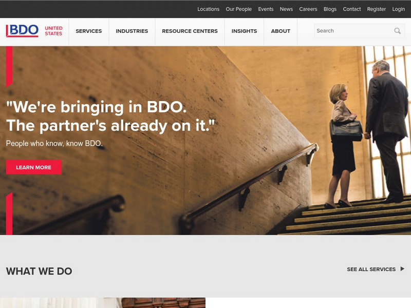 Bdo Seidman, Llp: Home Page Website Bdo Seidman, Llp: Home Page Website