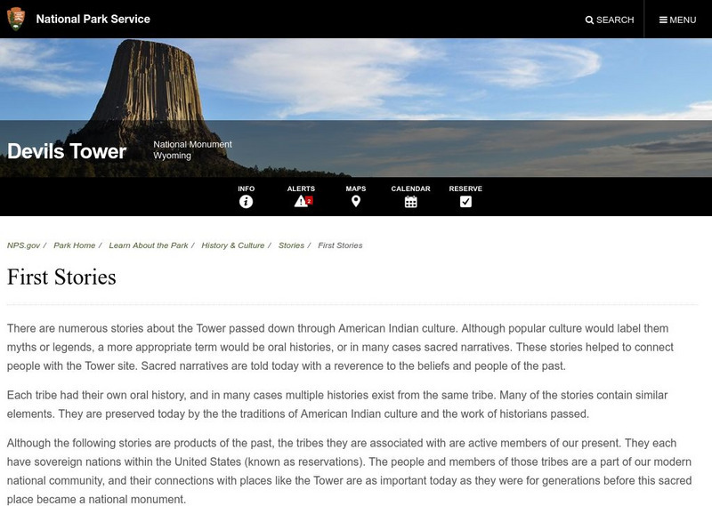 National Park Service: Devils Tower: First Stories Website National Park Service: Devils Tower: First Stories Website