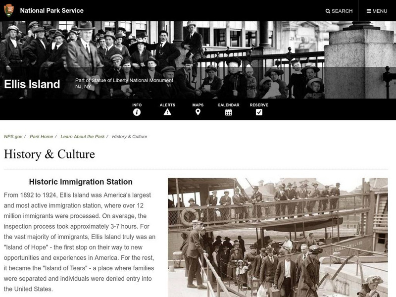 National Park Service: Ellis Island Website National Park Service: Ellis Island Website