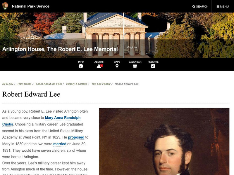 National Park Service: Robert E. Lee (1807 1870) Website National Park Service: Robert E. Lee (1807 1870) Website