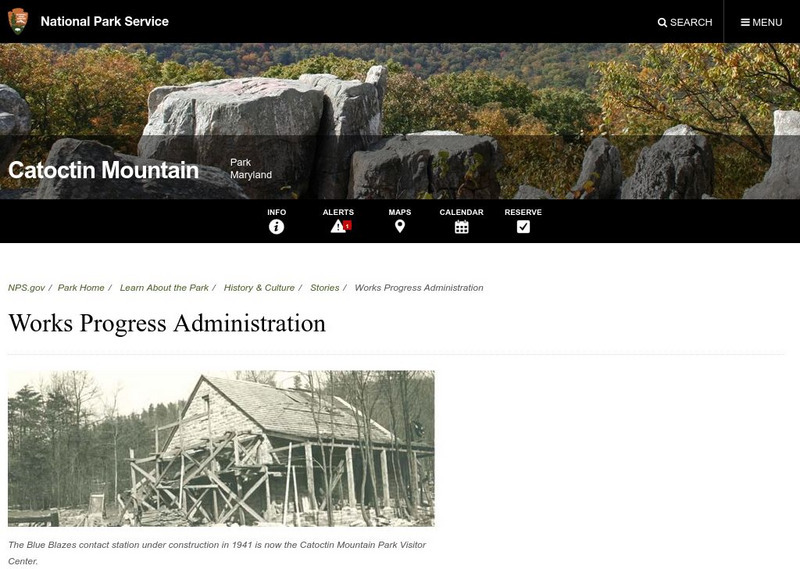 National Park Service: Catoctin Mountin Park: Works Progress Administration Website National Park Service: Catoctin Mountin Park: Works Progress Administration Website
