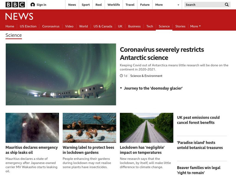 Bbc News: Science and Environment Website Bbc News: Science and Environment Website