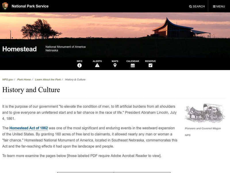 National Park Service: Homestead National Monument: History and Culture Website National Park Service: Homestead National Monument: History and Culture Website