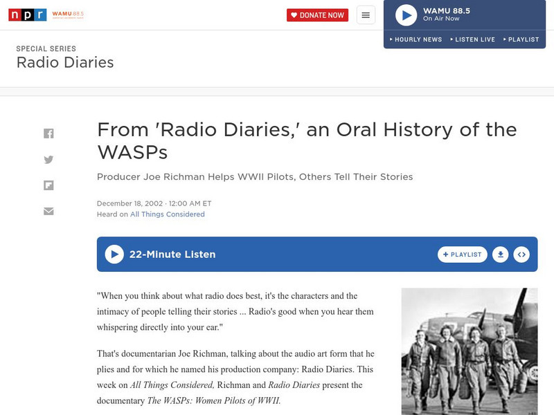 Npr: All Things Considered: An Oral History of the Was Ps Primary Npr: All Things Considered: An Oral History of the Was Ps Primary