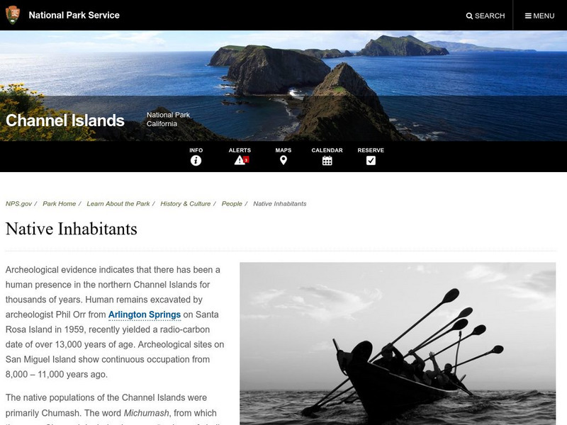 National Park Service: Channel Islands National Park: Native Inhabitants Website National Park Service: Channel Islands National Park: Native Inhabitants Website