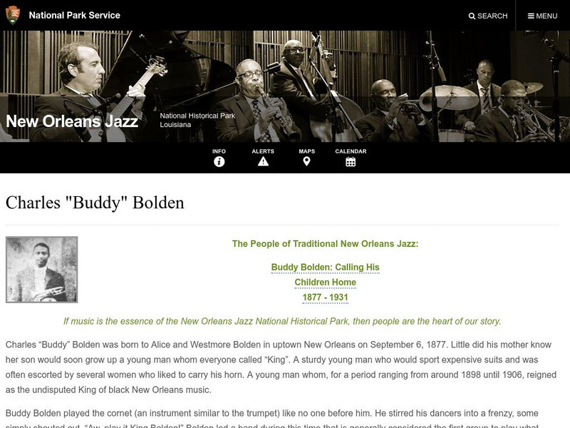 National Park Service: Buddy Bolden: Calling His Children Home Website