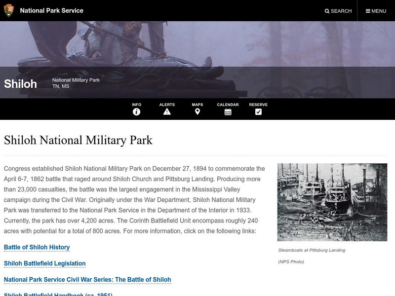 National Park Service: Shiloh National Military Park Website National Park Service: Shiloh National Military Park Website