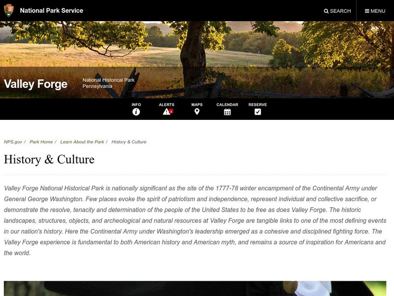 National Park Service: Valley Forge Website National Park Service: Valley Forge Website