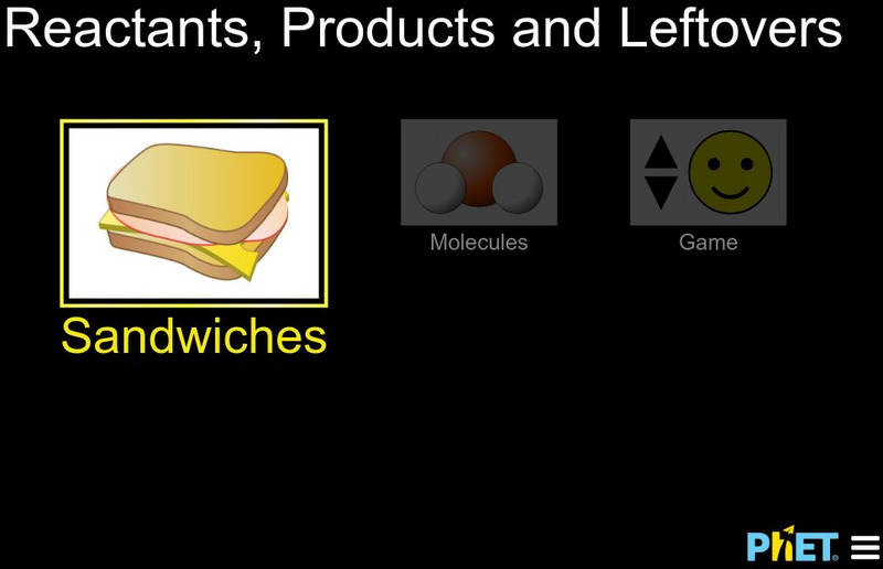 University of Colorado: Ph Et Interactive Simulations: Reactants, Products, Leftovers Interactive University of Colorado: Ph Et Interactive Simulations: Reactants, Products, Leftovers Interactive
