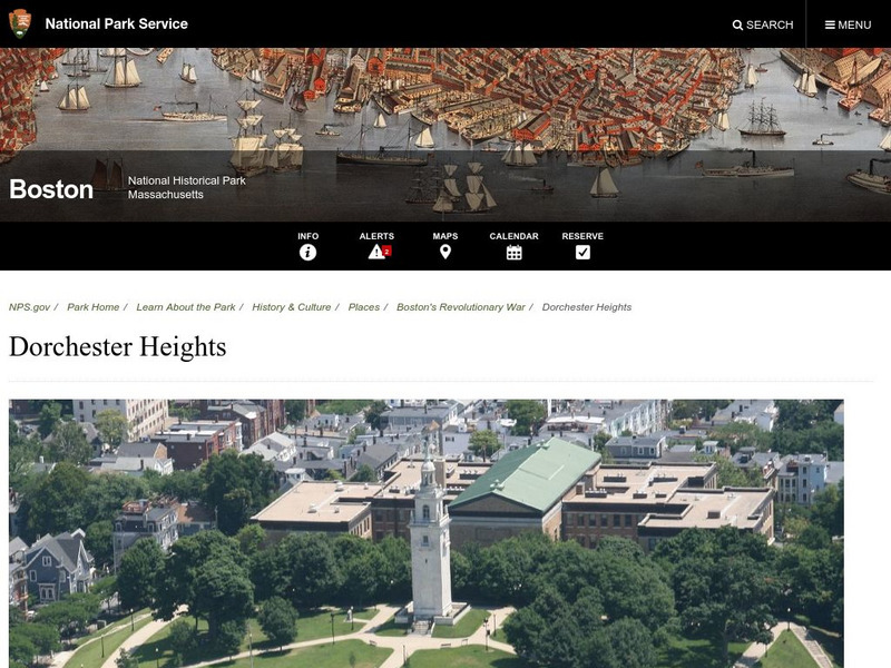 National Park Service: Boston National Historical Park: Dorchester Heights Activity National Park Service: Boston National Historical Park: Dorchester Heights Activity