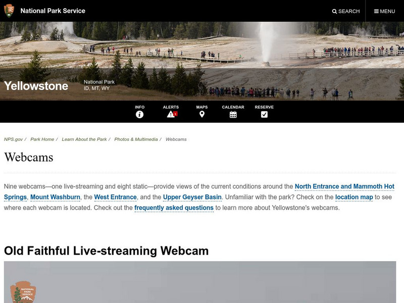 National Park Service: Yellowstone Webcams Handout National Park Service: Yellowstone Webcams Handout