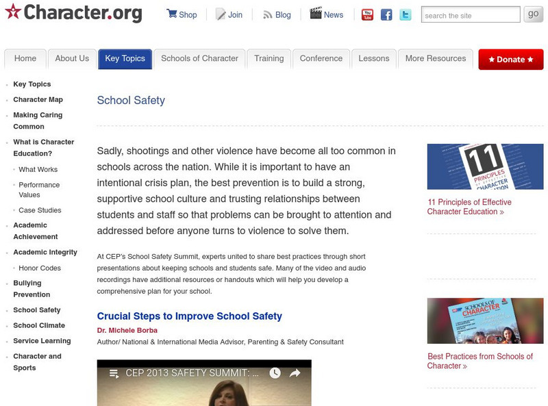 Character Education Partnership: School Safety Website Character Education Partnership: School Safety Website