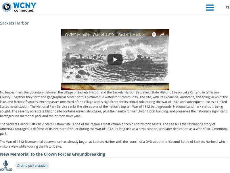 War of 1812: Sackets Harbor Website War of 1812: Sackets Harbor Website