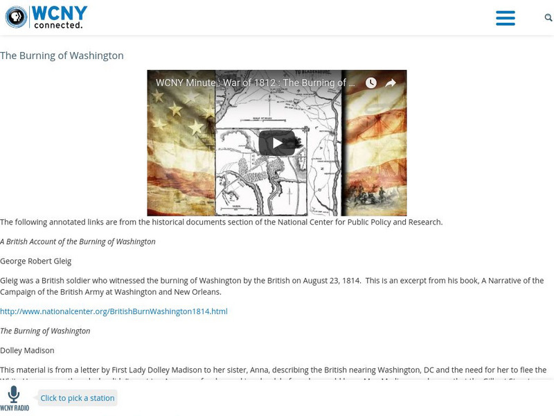 The War of 1812: The Burning of Washington Website The War of 1812: The Burning of Washington Website