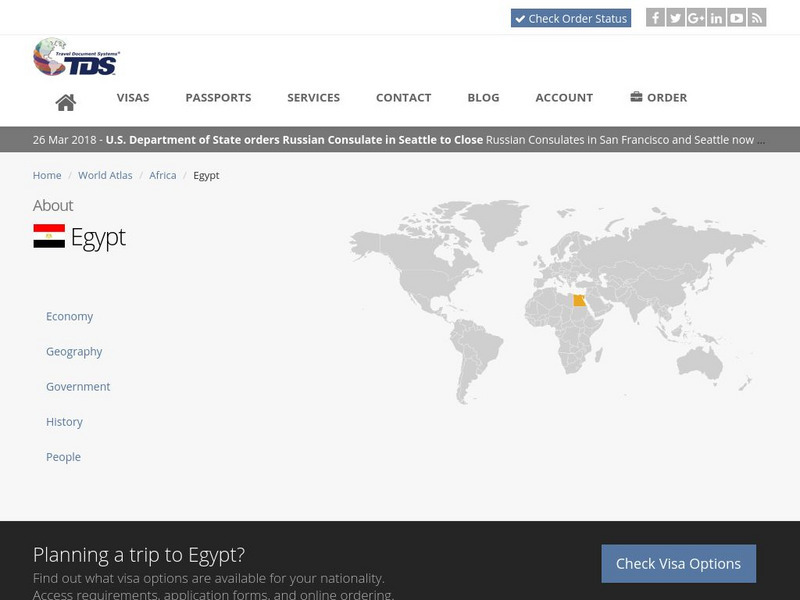 Tds: Egypt: Economy Handout Tds: Egypt: Economy Handout
