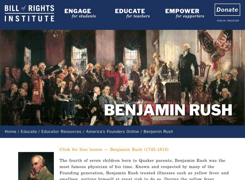 Bill of Rights Institute: Benjamin Rush Handout