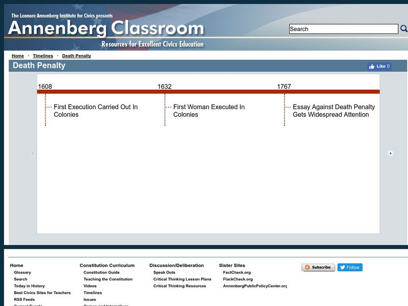 Annenberg Classroom: Death Penalty Interactive Annenberg Classroom: Death Penalty Interactive