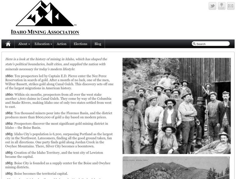 Golden Dreams: Silver Linings: History of Mining in Idaho Website Golden Dreams: Silver Linings: History of Mining in Idaho Website