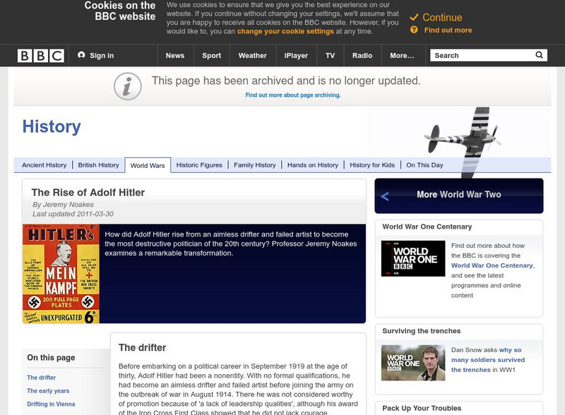 Bbc: History: The Rise of Adolf Hitler Article Bbc: History: The Rise of Adolf Hitler Article