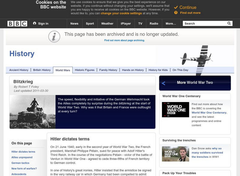 Bbc: History: World Wars: Blitzkrieg Article Bbc: History: World Wars: Blitzkrieg Article