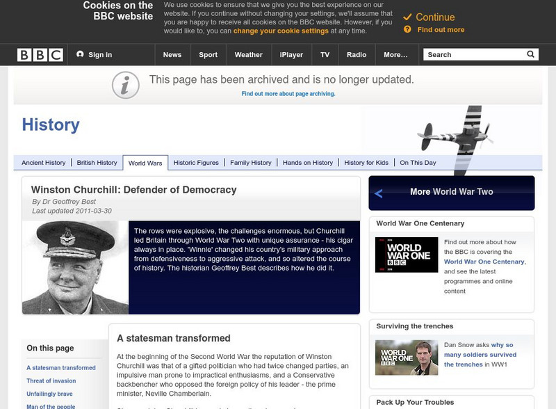 Bbc: History: Winston Churchill: Defender of Democracy Article Bbc: History: Winston Churchill: Defender of Democracy Article