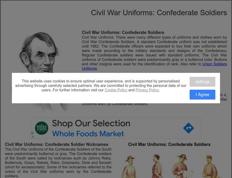Siteseen: Civil Conflict: Civil War Uniforms: Confederate Soldiers Article Siteseen: Civil Conflict: Civil War Uniforms: Confederate Soldiers Article