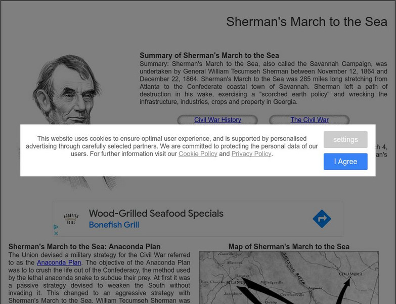 Siteseen: Civil Conflict: Sherman's March to the Sea Website Siteseen: Civil Conflict: Sherman's March to the Sea Website