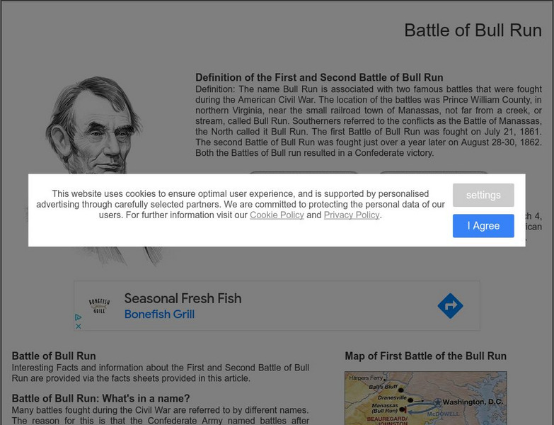 Siteseen: Civil Conflict: Battle of Bull Run Website Siteseen: Civil Conflict: Battle of Bull Run Website