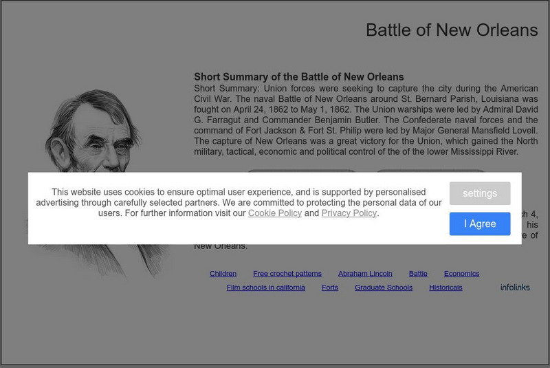 Siteseen: Civil Conflict: Capture and Battle of New Orleans: Civil War for Kids Website Siteseen: Civil Conflict: Capture and Battle of New Orleans: Civil War for Kids Website