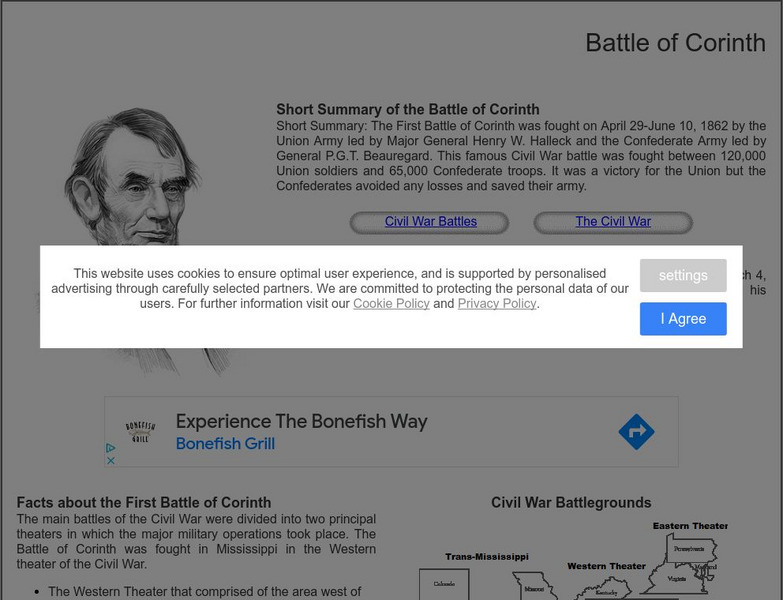 Siteseen: Civil Conflict: Battle of Corinth: Civil War for Kids Website Siteseen: Civil Conflict: Battle of Corinth: Civil War for Kids Website