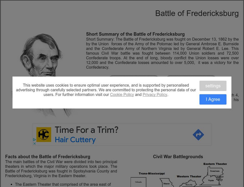 Siteseen: Civil Conflict: Battle of Fredericksburg: Civil War for Kids Website Siteseen: Civil Conflict: Battle of Fredericksburg: Civil War for Kids Website